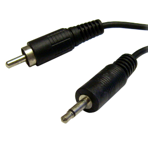 501705/06BK - 3.5mm Mono to RCA Audio Cable - Male to Male - 6ft