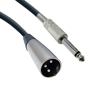 501902/10 - XLR 3-Pin to 1/4" Mono Microphone Cable - Male to Male - 10ft