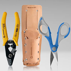 TK-355 - Jonard - Fiber Stripper & Kevlar Shears Kit, Leather Pouch