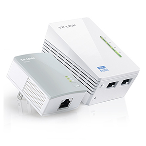 TL-WPA4220KIT - TP-LINK - 300Mbps Wi-Fi Range Extender, AV600 Powerline Kit