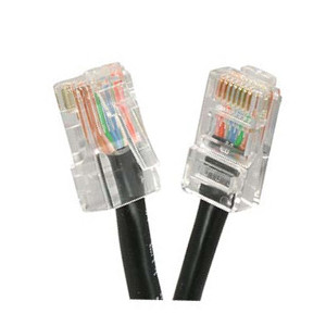 10196X1BK - CAT6 24AWG UTP Bootless Ethernet Network RJ45 Patch Cable - Black - 1FT