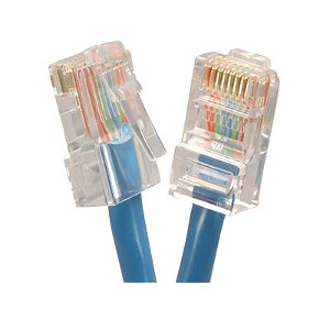 101941BL - CAT5e 350MHz Bootless UTP Ethernet Network RJ45 Patch Cable - Blue - 1ft